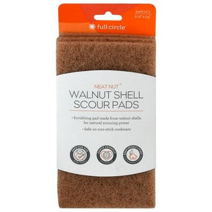 Full Circle Home Walnut Shell Scour Pads 12/3 Ct [UNFI #61218]