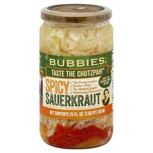 Bubbies Spicy Sauerkraut 6/25 Oz [UNFI #36605]