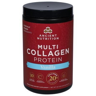 Ancient Nutrition Multi Collagen Protein, Vanilla 16.7 OZ [UNFI #62646] T