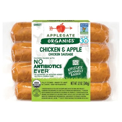 OG2 Af Chkn/Apl Sausage 12/12 OZ [UNFI #01878]