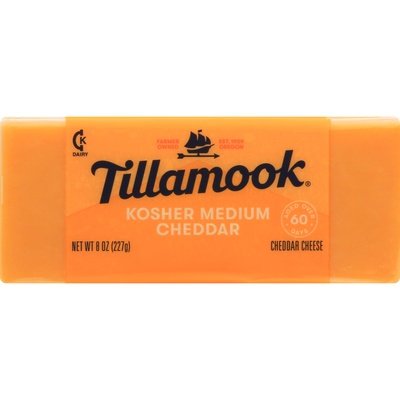 Tillamook Cheddar Medium Kosher 8 Oz 12/8 Oz [Peterson #09709]