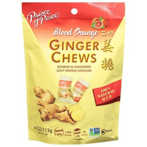 Prince Of Peace Blood Orange Ginger Chews 4 OZ [UNFI #83466]