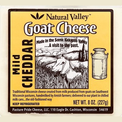 Natural Valley Cheddar Mild Goat 12/8 Oz [Peterson #28343]