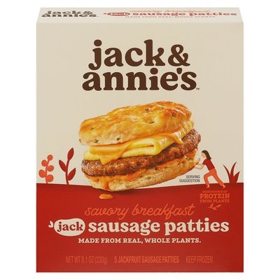 Jack & Annie`S Jack Sausage Patty 8/8.1 OZ [UNFI #49706]