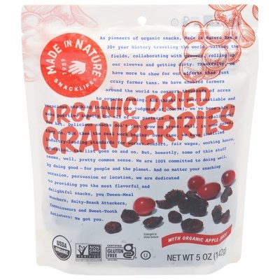 OG2 Made In Nat Dried Cranberries 6/5 OZ [UNFI #65912]