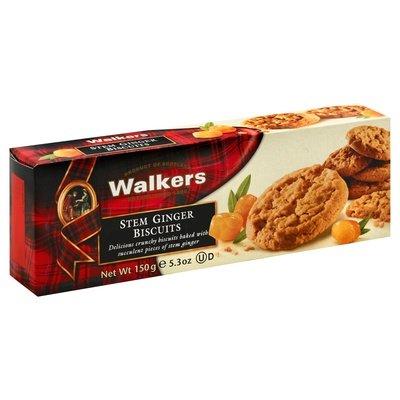Walker`S Shortbread Stem Ginger Cookies 12/5.3 OZ [UNFI #30220]
