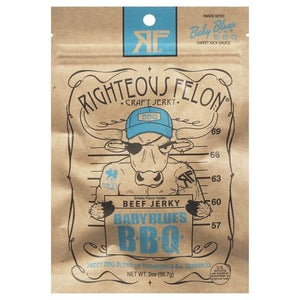Righteous Felon Craft Jerky BabyBlues BBQ, Sweet Kick Sauce 8/2 OZ [UNFI #42003]