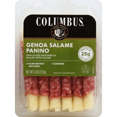 Columbus Panino Genoa Salame W Mozz 12/3.9 Oz [Peterson #27284]