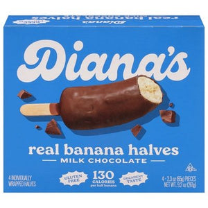 Dianas Bananas Milk Chocolate Banana Halves 12/9.2 Oz [UNFI #3799]