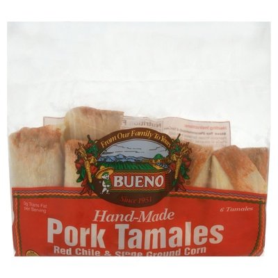 Bueno Pork Tamales Red Chile 6Pk 12/18 Oz [UNFI #40990]