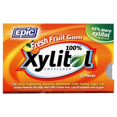 Epic Xylitol Gum F Fruit 12/12 CT [UNFI #51985]