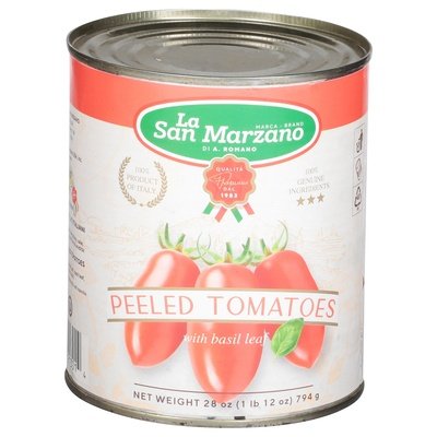La San Marzano Peeled Tomatoes,Basil  6/28 Oz [UNFI #20830]