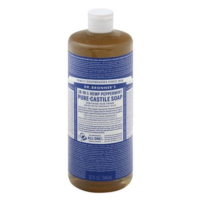 OG3 Dr Bronners Pprmnt Pure Castile Soap 32 OZ [UNFI #55956] T