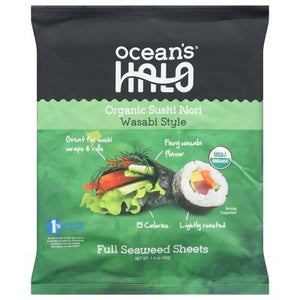 Oceanss Halo Wasabi Sushi Nori 12/1 Oz [UNFI #19652]