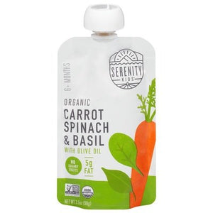 OG2 Serenity Kids Carrot,Spinach,Basil 6/3.5 OZ [UNFI #45891]