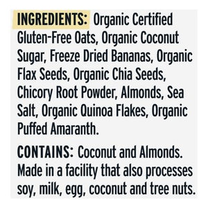 OG3 Purely Elizabeth Banana Nut Superfood Oatmeal 6/9.12 OZ [UNFI #65741]