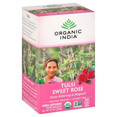 OG2 Oganic India Sweet Rose Tulsi 6/18 CT [UNFI #38299] T