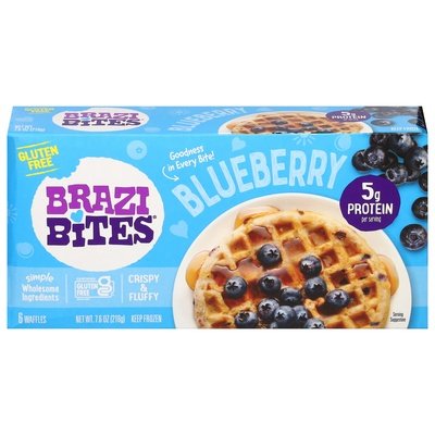 Brazi Bites Waffles,Blueberry,Crispy,Flufy 8/7.6 Oz [UNFI #53853]