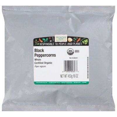 OG2 Frontier Peppercorns Blk Whole 1 LB [UNFI #28346]