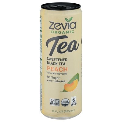 OG2 Zevia Black Tea With Peach Rtd 12/12 OZ [UNFI #23951]