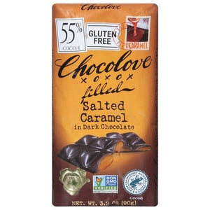 Chocolove Dark Choc Salted Caramel Bar 10/3.2 OZ [UNFI #04530]