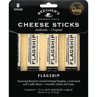 Beechers Flagship Cheese Sticks 8 Pack 16/8/.75 Oz [Peterson #24528]