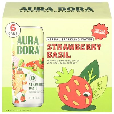 Aura Bora Basil Berry 6-Pack 4/6/12 OZ [UNFI #84724] T