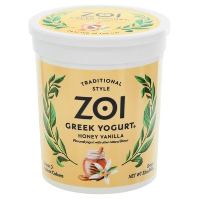 Zoi Greek Yogurt Honey Vanilla 6/32 OZ [UNFI #11402]