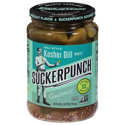 Suckerpunch Dill,Pickle,Whole,Deli,Kosher 6/24 Oz [UNFI #70517]