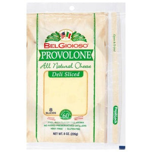 Bel Gioioso Provolone Mild Sliced Shingle 12/8 Oz [Peterson #30098]