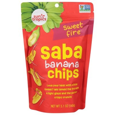 Sun Tropics Sweet Fire Banana Chips 12/5.1 Oz [UNFI #33268]
