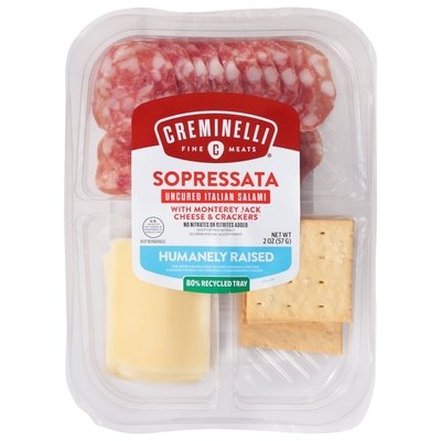 Creminelli Fine Meats Snack Tray Sopressata Mont Jac 12/2 Oz [Peterson #29760]
