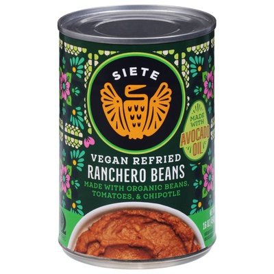 Siete Ranchero Refried Beans 12/16 Oz [UNFI #6292]