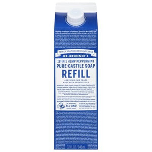 Dr. Bronners Peppermint Refill 32 Oz [UNFI #6579]
