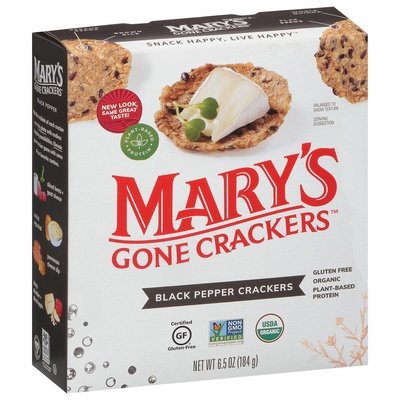 OG2 Marys Gone Crackers Black Pepper 6/6.5 OZ [UNFI #23005]