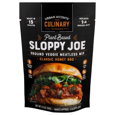 Urban Accents Sloppy Joe Mix, Plant Based 6/3.5 Oz [UNFI #24591]
