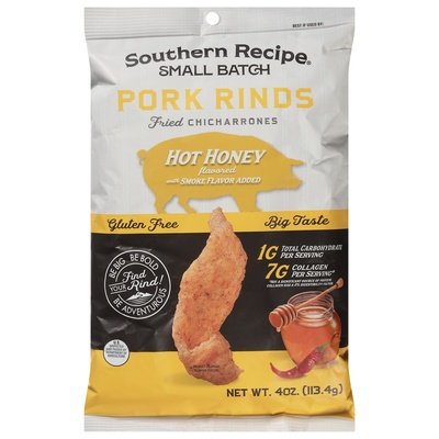 Southern Recipe Small Batch Pork Rinds Hot Honey 6/4 Oz [UNFI #63227]