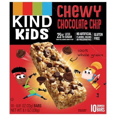 Kind Kids Bars, Choc Chip Chewy 6/10/.81 OZ [UNFI #07086]