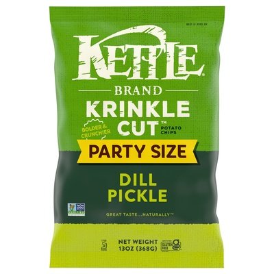 Kettle Brand Dill Pickle Krinkle Cut Chips 9/13 Oz [UNFI #76508]