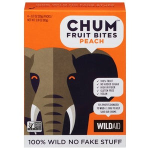 Chum Fruit Bites Peach Fruit Bites 6/2.8 Oz [UNFI #84026]
