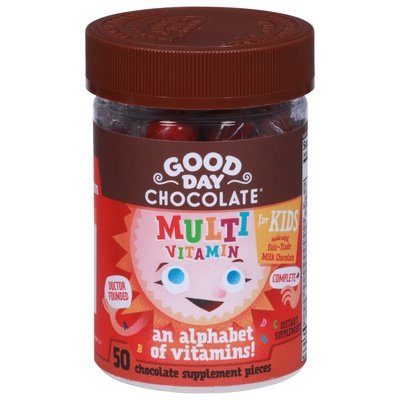 Good Day Kids Choc Multivitamin 50 TAB [UNFI #13003] T