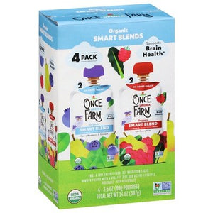 Once Upon A Farm Blubry Spinach & Peary Kale 6/4/3.5 Oz [UNFI #87455]