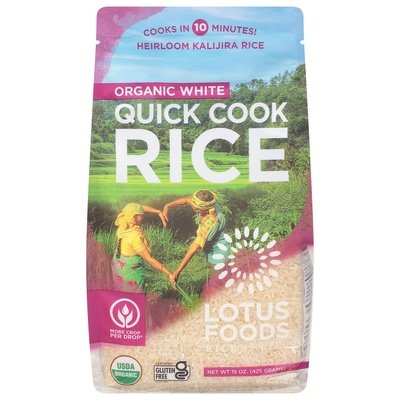 Lotus Foods White Quick Cook Rice 6/15 Oz [UNFI #20240]