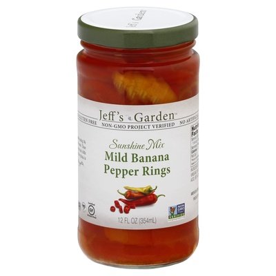Jeffs Garden Banana Pepper Rings Mild 6/12 OZ [UNFI #27501]