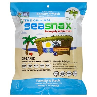 Seasnax Seasoned Seaweed 4/2.16 OZ [UNFI #04915]