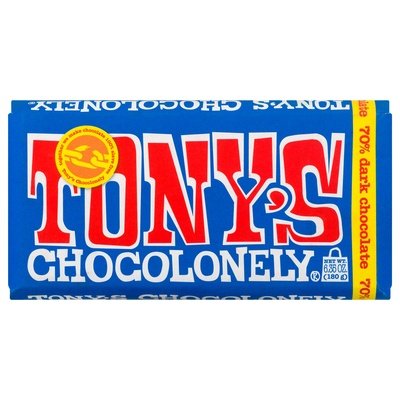 Tonys Chocolonely 70% Drk Choco Bar 15/6.35 OZ [UNFI #59218]