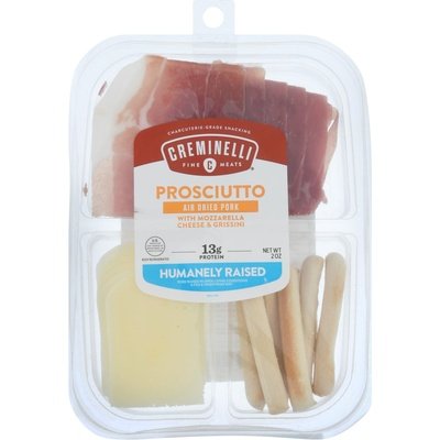 Creminelli Fine Meats Snack Tray Prosc, Moz & Grissini 12/2 Oz [Peterson #29761]