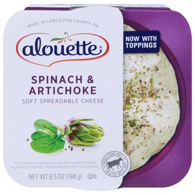 Alouette Cheese Spread Spin & Artichoke 6/6.5 Oz [Peterson #10527]