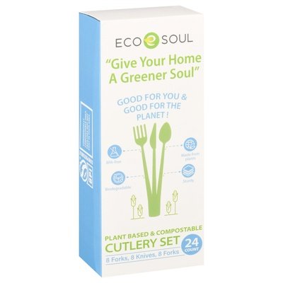 Eco Soul Cutlery Set Compostable 24 Ct [UNFI #88077]