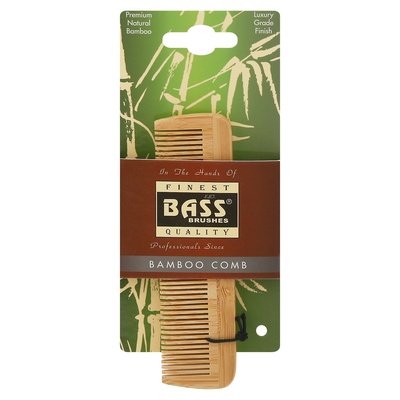 Bass Brushes Comb, Pocket Fine Tooth Wood 1 CT [UNFI #09165] T